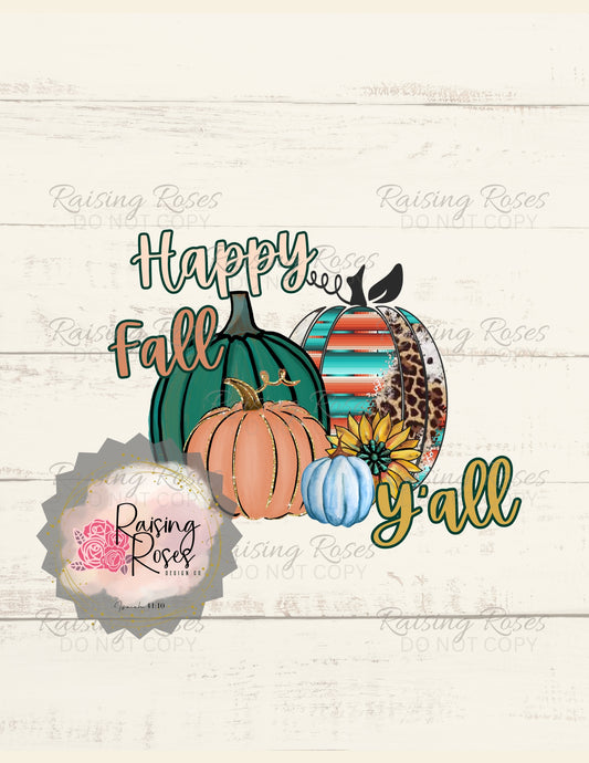 Happy Fall Y'all DESIGN TRANSFER