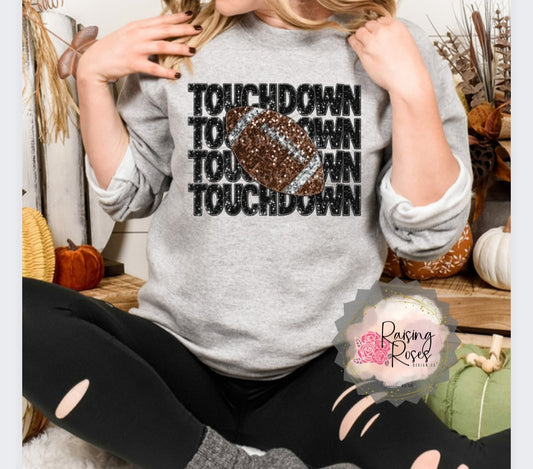 TOUCHDOWN Faux Embroidery Top