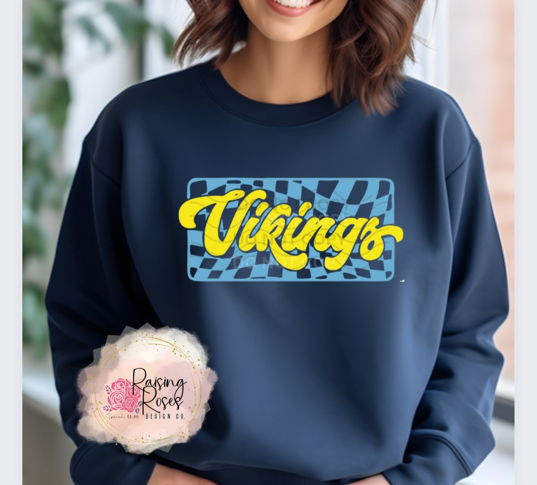 Retro Wave Vikings Top