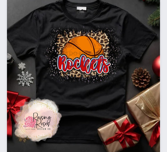 Rockets Basketball Leopard Top